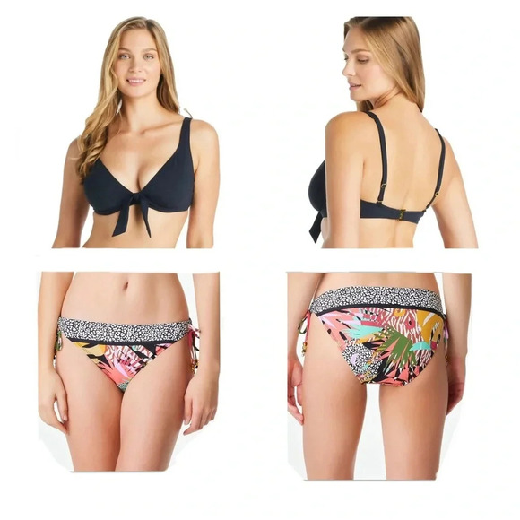 Bleu Rod Beattie Swimsuit Bikini Set Top Size 38DD Bottom Size 10 - Picture 1 of 11